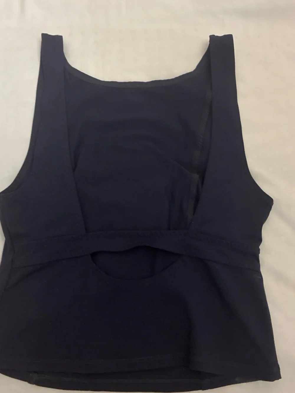 Free people women’s boat neck backless tank top navy